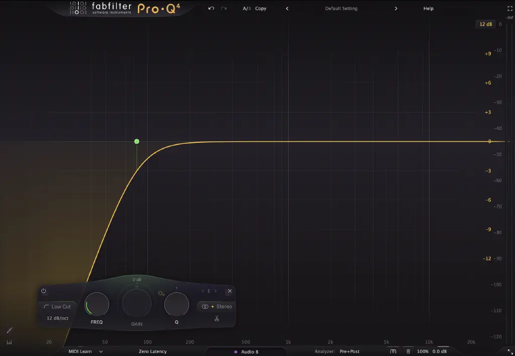 A simple high-pass filter does wonders for cutting out muddiness and footsteps.
